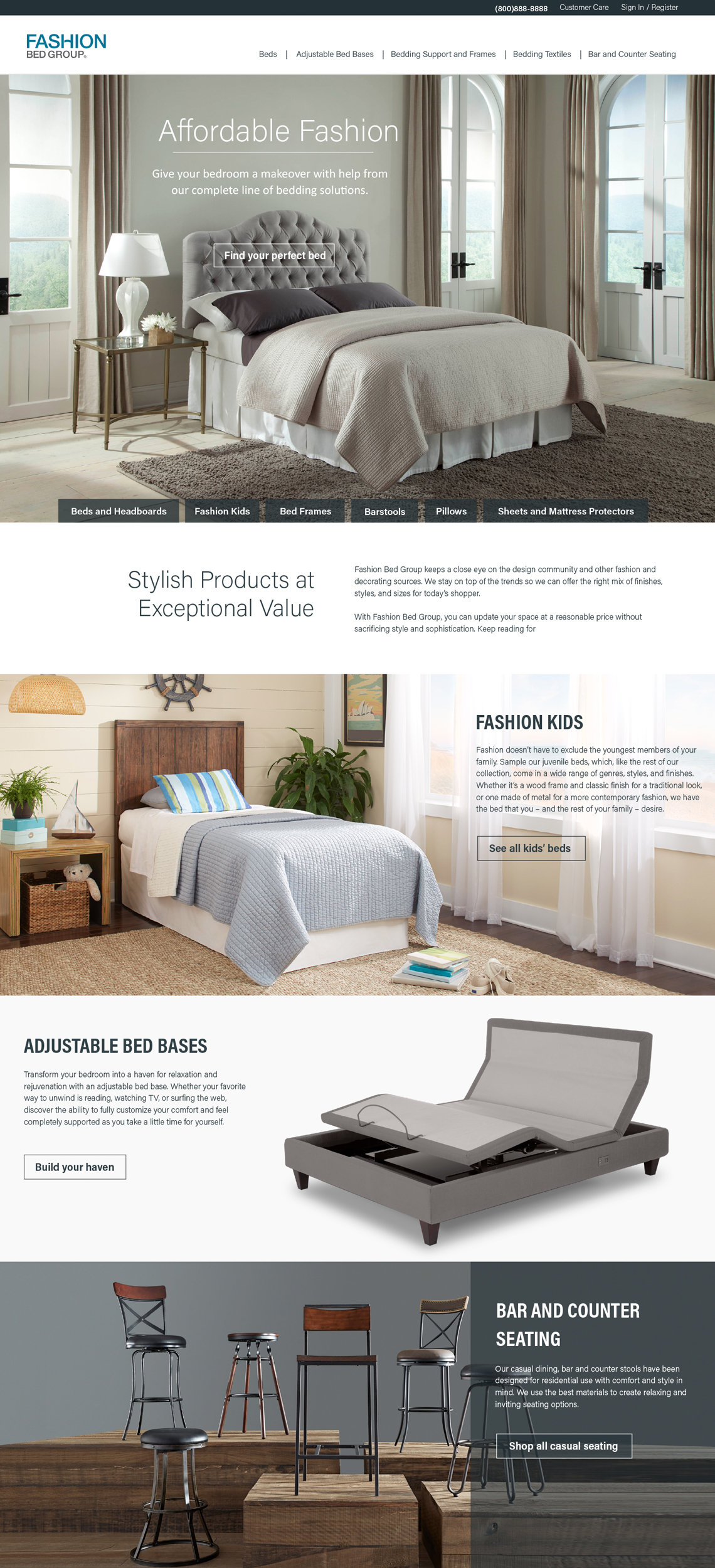 Fashion Bed Group website