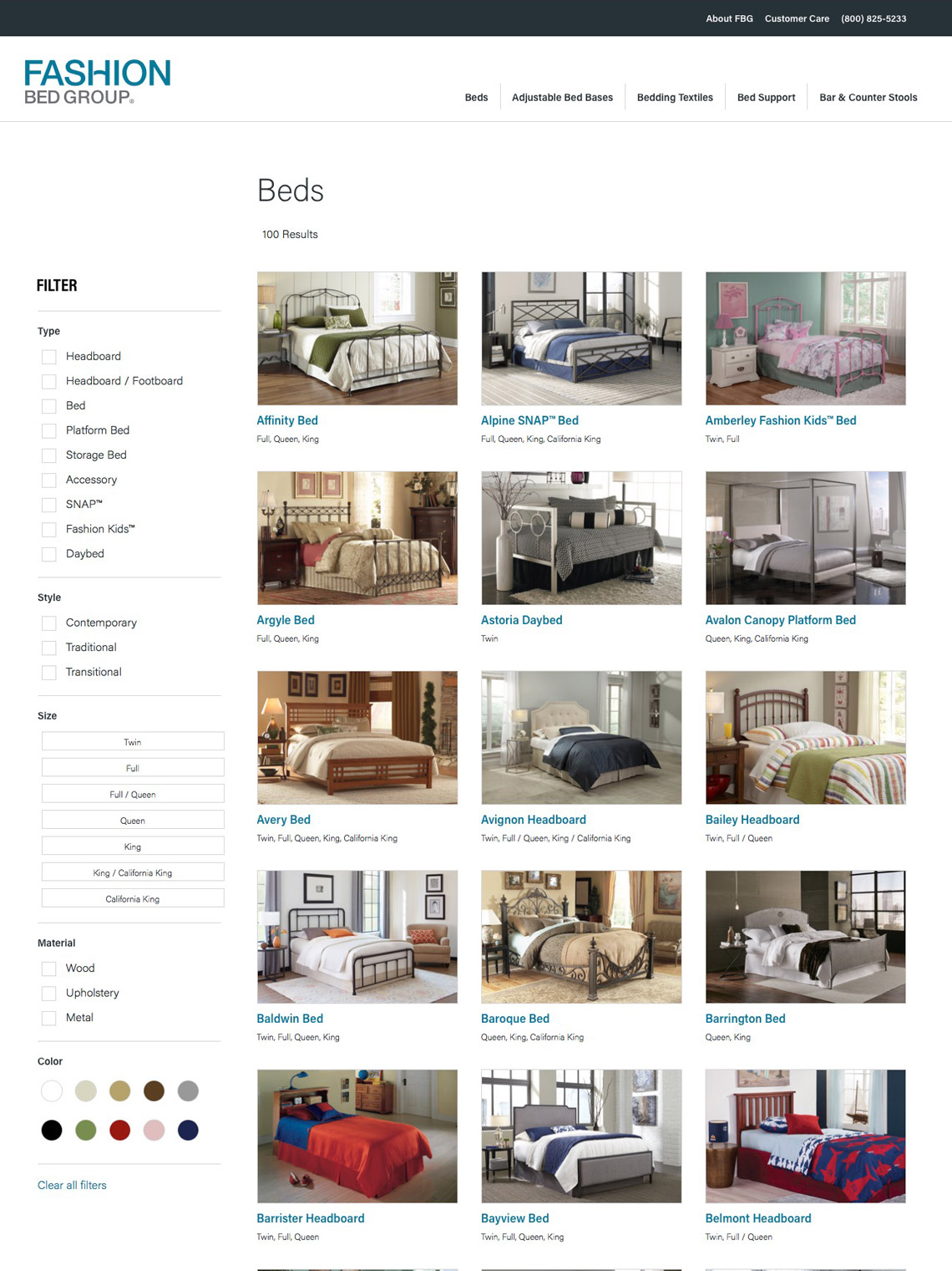 Fashion Bed Group website