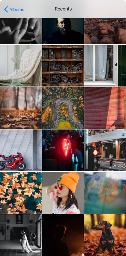 mobile app user settings screen